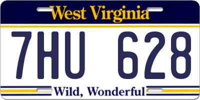 WV license plate 7HU628