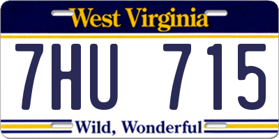 WV license plate 7HU715