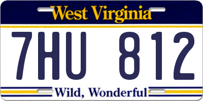 WV license plate 7HU812