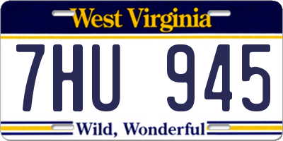 WV license plate 7HU945