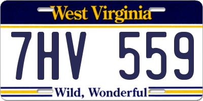 WV license plate 7HV559