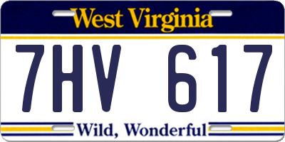 WV license plate 7HV617