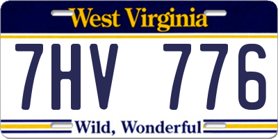 WV license plate 7HV776