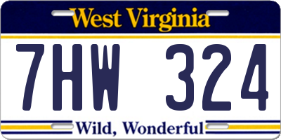 WV license plate 7HW324