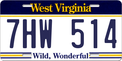WV license plate 7HW514
