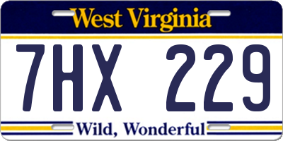 WV license plate 7HX229