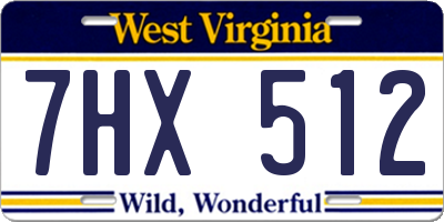 WV license plate 7HX512