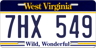 WV license plate 7HX549