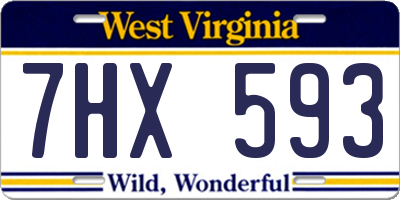 WV license plate 7HX593