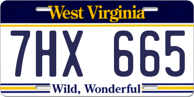 WV license plate 7HX665