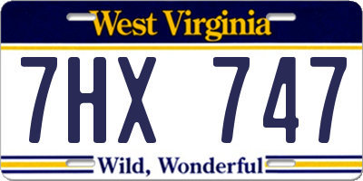 WV license plate 7HX747