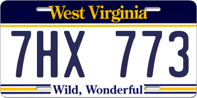 WV license plate 7HX773