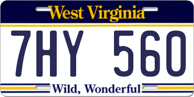WV license plate 7HY560