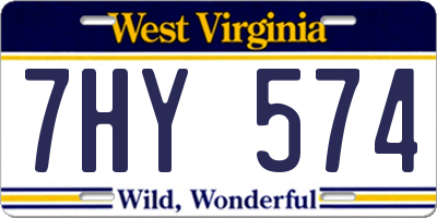 WV license plate 7HY574