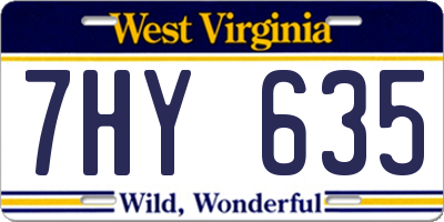 WV license plate 7HY635