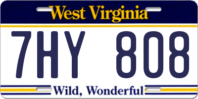 WV license plate 7HY808