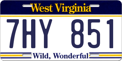 WV license plate 7HY851