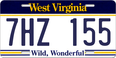 WV license plate 7HZ155