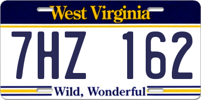 WV license plate 7HZ162