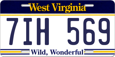 WV license plate 7IH569