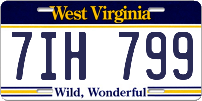 WV license plate 7IH799