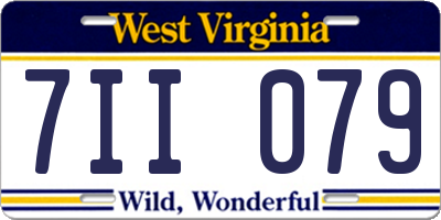 WV license plate 7II079