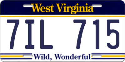 WV license plate 7IL715
