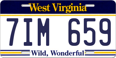 WV license plate 7IM659