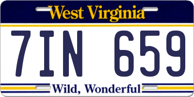 WV license plate 7IN659