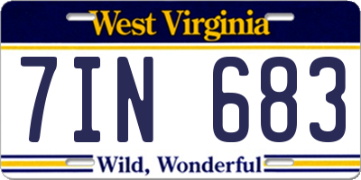 WV license plate 7IN683