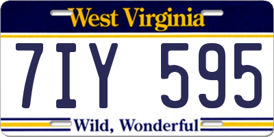 WV license plate 7IY595