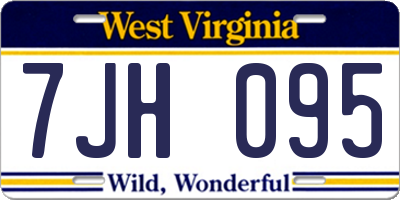WV license plate 7JH095
