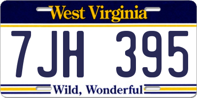 WV license plate 7JH395