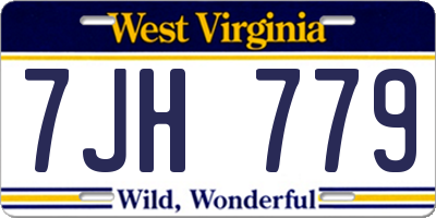 WV license plate 7JH779