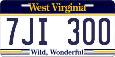 WV license plate 7JI300
