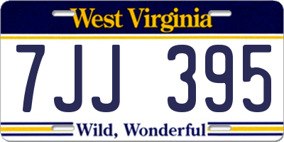 WV license plate 7JJ395