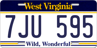 WV license plate 7JU595