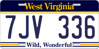WV license plate 7JV336
