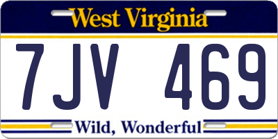 WV license plate 7JV469