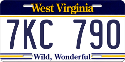 WV license plate 7KC790