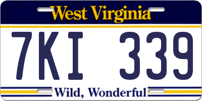 WV license plate 7KI339