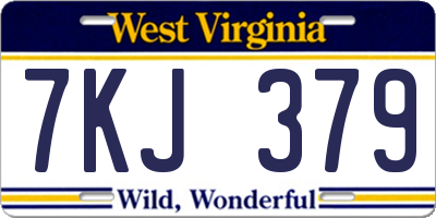 WV license plate 7KJ379
