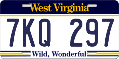 WV license plate 7KQ297