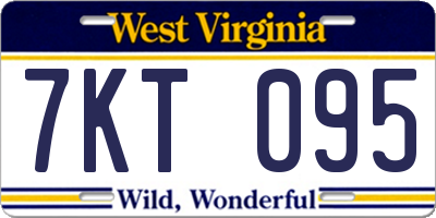 WV license plate 7KT095