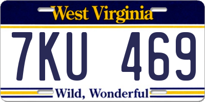 WV license plate 7KU469