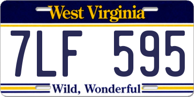 WV license plate 7LF595