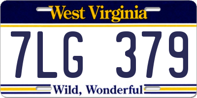 WV license plate 7LG379