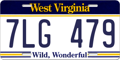 WV license plate 7LG479
