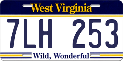WV license plate 7LH253