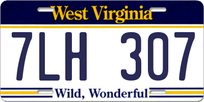 WV license plate 7LH307